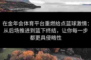 在金年会体育平台重燃给点蓝球激情：从后场推进到篮下终结，让你每一步都更具侵略性